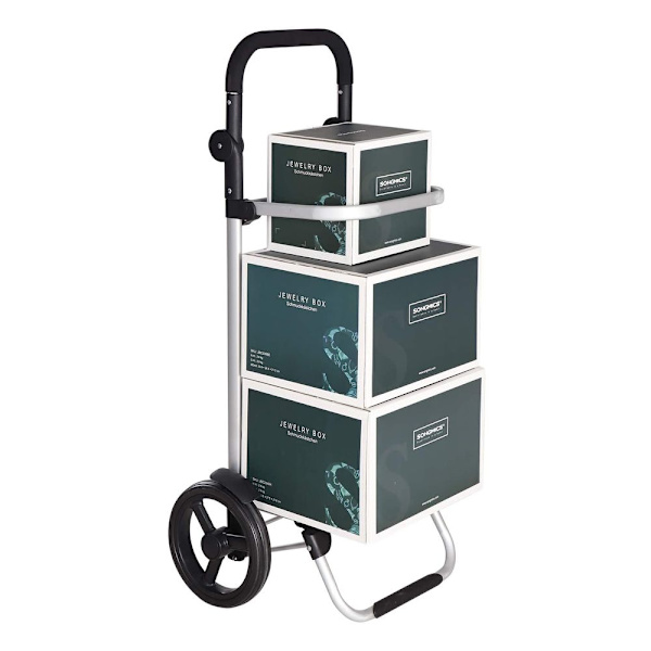Rootz Shopping Trolley - Sammenfoldelig Shopping Trolley - Med kølerum - Folde Market Trolley - Letvægts Foldevogn - Bærbar Shopping Caddy - Grå