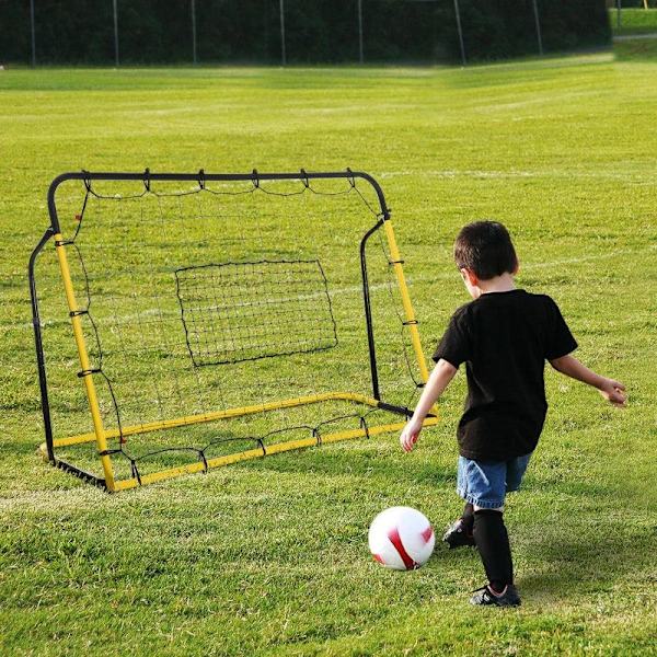 Rootz Soccer Goal - Soccer Net - Soccer Rebounder Goal - Rebound Wall Net - Soccer Rebound Wall - Gul/Sort - 184 x 63 x 123 cm