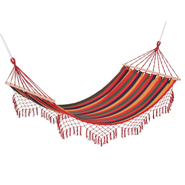 Nancy's Holy Hill Hangmat - Weerbestendig - UV-Bestendig - Tot 120 KG - Katoen-Polyster - Kleurrijk - 2 x 1 m
