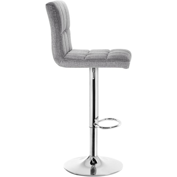 Rootz Højdejusterbar barstol - Bordskammel - Drejestol - Forkromet holdbarhed - Ergonomisk design - Gulvbeskyttelse - 44cm x 38cm x 92-114cm