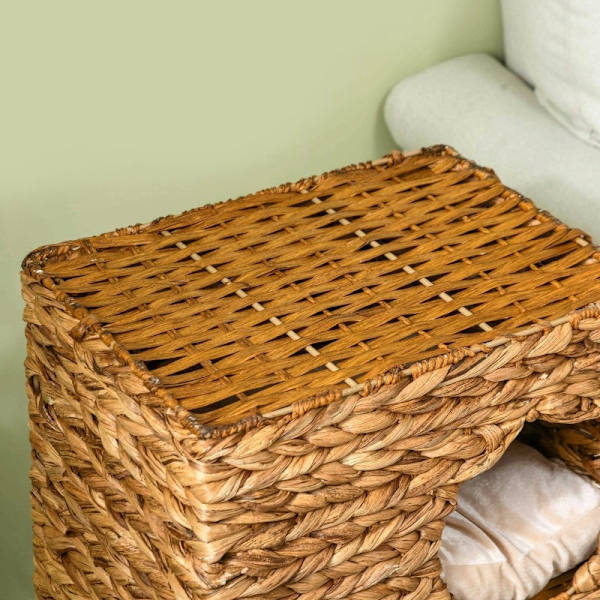 Rootz Cat Tower - Kattekradsestolpe - Cat Condo - Vandhyacint - Multi-level - Vaskbare puder - 40cm x 31cm x 76cm