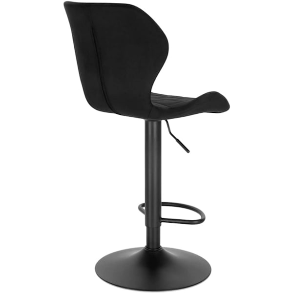 Rootz justerbar svängbar barpall - Motpall - Roterande stol - Högdensitetsskum - Sammetsöverdrag - Robust metallram - 48cm x 38cm x 60-82cm