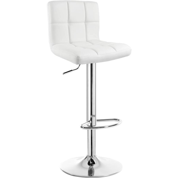 Rootz Barpall - Barstol i konstläder - Justerbar svängbar pall - Ergonomisk design - Stabil metallram - 44cm x 38cm x 92-114cm