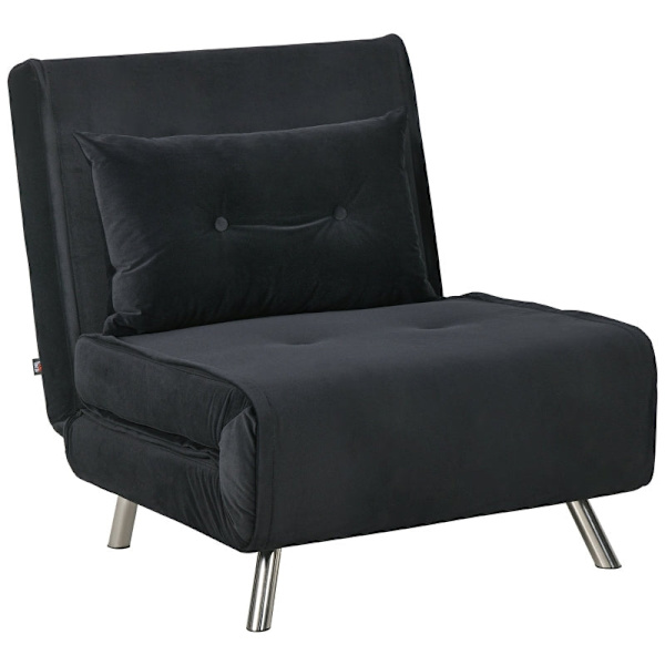 Rootz vilstol - Fåtölj - Enkelsäng - Ultimate Comfort - Justerbart ryggstöd - Sammetstyg - 77cm x 88cm x 83cm
