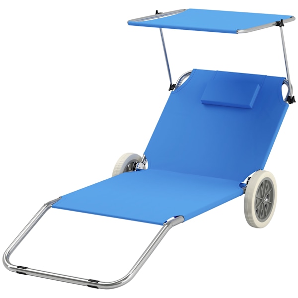Rootz fällbar solstol - Beach Lounger - Garden Lounger - Justerbar ryggstöd - 62 cm x 148 cm x 85 cm