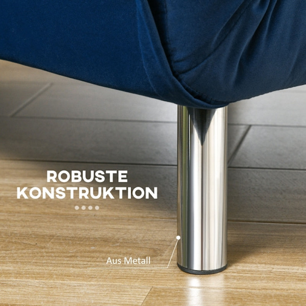 Rootz hvilestol - lænestol - Enkeltseng - Ultimativ komfort - Justerbart ryglæn - Fløjlsstof - 77 cm x 88 cm x 83 cm (stol) - 191 cm x 77 cm x 27 cm (