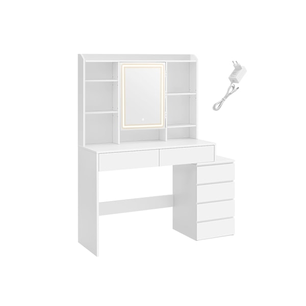 Rootz Sminkbord med LED-lampor - Sminkbord - Sminkbord - Modernt - Molnvitt - 120cm x 60cm x 75cm