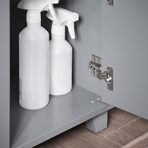 Rootz Sink Cabinet - Vanity Cabinet - Badeværelsesopbevaring - Forstørret lagerplads - 60x61x30cm - Vandbestandig silikonefodpuder
