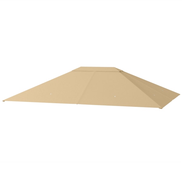 Rootz Pavilion Ersättningstak - Baldachin - Canopy Top - Weather Resistent & UV30+ - 397CM X 297CM - Khaki