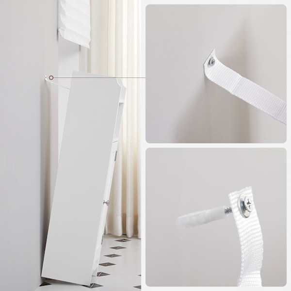 Rootz White Badeværelsesskab - Opbevaringsorganisator - MDF-møbler - Kompakt design - Anti-Tip-enhed - Nem montering - 18cm x 20cm x 80cm