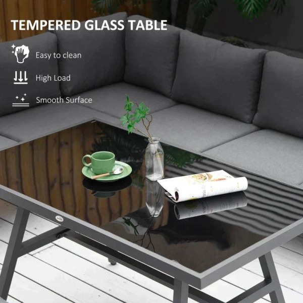 Rootz 4-osainen puutarhakalustesetti sivupöydällä - Parvekehuone