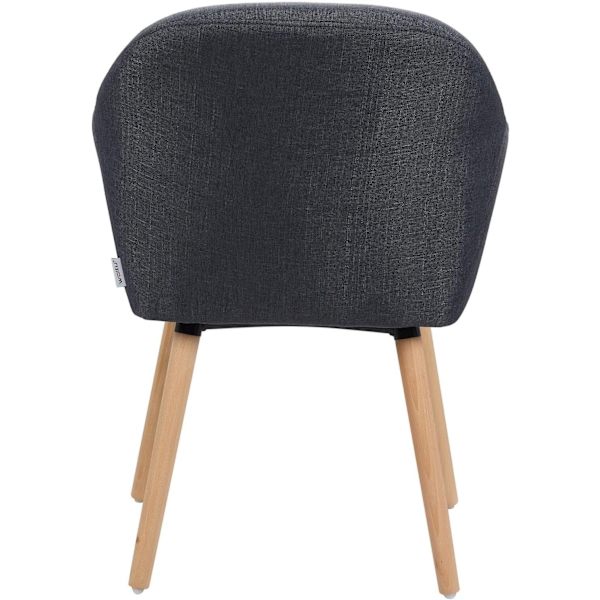 Rootz Ergonomic Chair - Kontorstol - Lounge Chair - Komfortabel linnedpolstring - Holdbare massive træben - Alsidigt design - 40cm x 40cm x 82cm