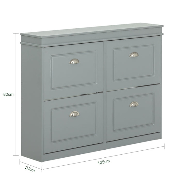 Rootz Skoskåp med 4 flikar - Skotippare - Skoorganisator - FSC-certifierad - Robust konstruktion - Väggfästbar - 105cm x 82cm x 24cm