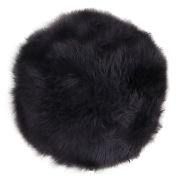 Rootz Lammasnann -istuin - eläinten ihotyyny - Musta lampaan turkki - mukavuus ja lämpö - Ø35 cm