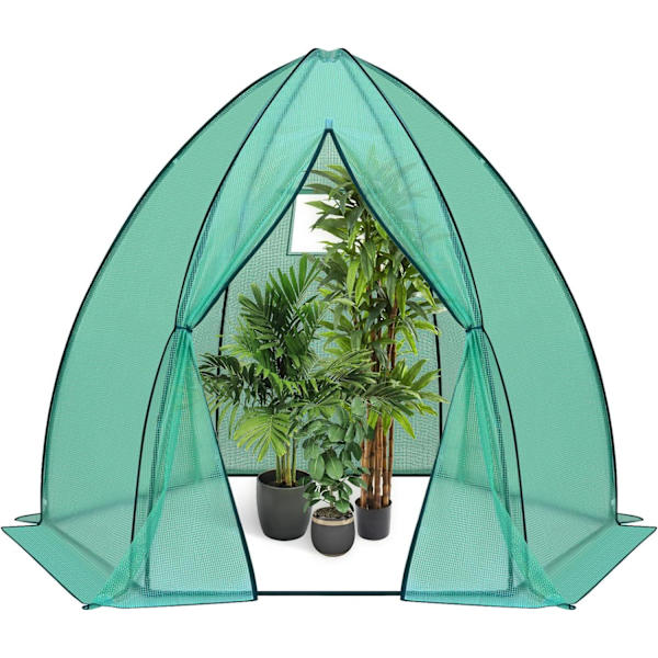 Rootz Conical Greenhouse - Trädgårdsskydd - Växtskydd - UV-skydd, hållbar design, Optimal ventilation - 240cm x 200cm x 240cm / 160cm x 180cm x 160cm