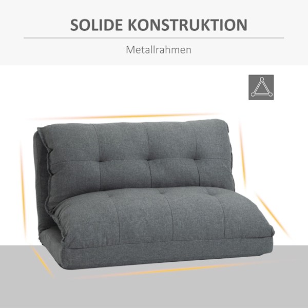 Rootz Elegant Grey Chauffeuse Gulvsofa - Justerbar afslappende stol - Læselænestol - Metalstruktur - 100L x 71W x 54H cm
