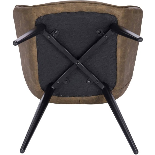 Rootz Modern Dining Chair - Ergonomisk stol - Bekväm sittplats - Fuskläder - Slitstark metallram - Enkel montering - 41cm x 45cm x 84cm