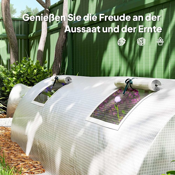 Rootz Foil Greenhouse - Mini Tunnel Greenhouse - UV -resistent växtskydd - Skyddar växter - 200 cm x 80 cm x 45 cm