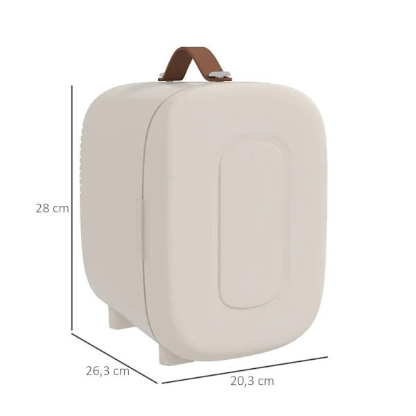 Rootz köksmaskiner - Bärbar adapter - Skönhetskyl - 4 L Kapacitet - Bricka - Gräddvit - 20,3 X 26,3 X 28 Cm