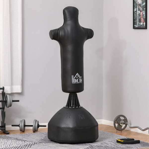 Rootz Boxing Standard - Boxing Dummy - Boksesøjle - Stål - Sort - 60 x 64 x 180 cm