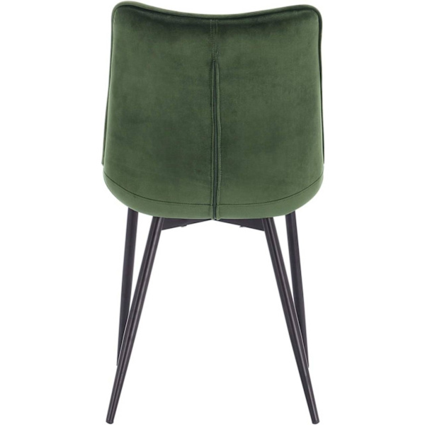 Rootz Set med 6 matstolar - Sammetsklädd - Metallram - Bekväm, hållbar, Ergonomisk - 46 cm x 40,5 cm x 85,5 cm