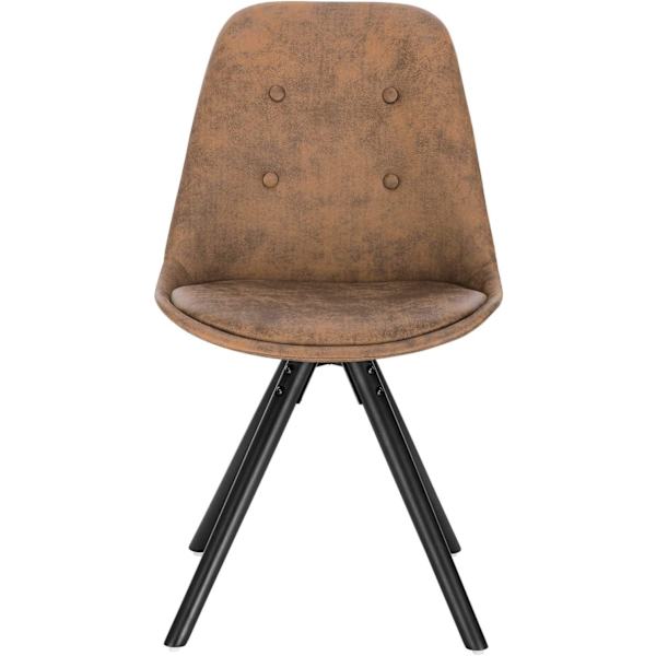 Rootz matstolsset - Stoppad stol - Ben i massivt trä - Ergonomiskt ryggstöd - Golvskydd - 39D x 43W x 83H cm