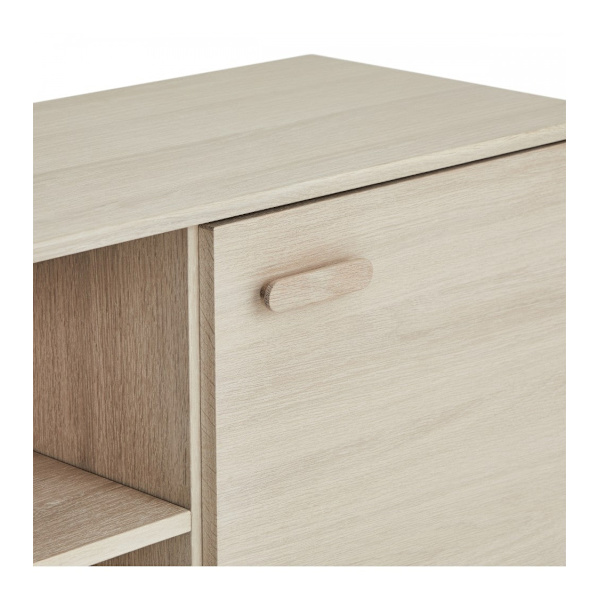 Rootz Highboard - Förvaringsskåp - Skänk - Massiv ek och faner - Tyst Soft-Close - Gott om förvaring - Tidlös design - 40cm x 100cm x 130cm