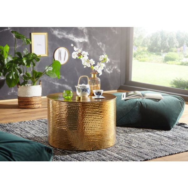 Rootz-sohvapöytä 61 x 40,5 x 61 cm Alumiininen kultainen sivupöy