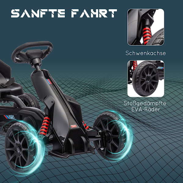 Rootz Children's Go -Kart - Pedal Vehicle - Tread Car - Justerbart sæde - Fremme fysisk aktivitet - 100 cm x 58 cm x 58,5 cm