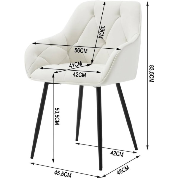 Rootz Velvet Dining Chair - Elegant stol - Bekväm sittplats - Ly