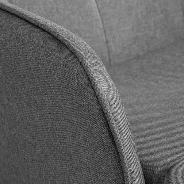 Rootz gyngestol med matchende fodskammel - Børnehavestol - Gliderstol - Mørkegrå - Polyester- og bøgetræ - 64cm x 89cm x 90cm