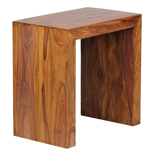 Rootz sidebord - sofabord - åben side - massivt træ - træ - brun - 60 x 35 x 60 cm