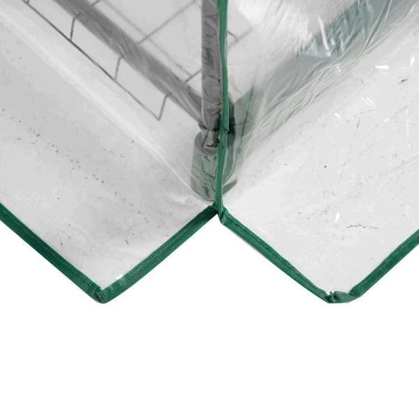 Rootz Folie Drivhus - Mini Drivhus med 5 hylder til dyrkning af blomster eller grøntsager - Stål - Plastik - Gennemsigtig + Grøn - 69 x 49 x 193 cm