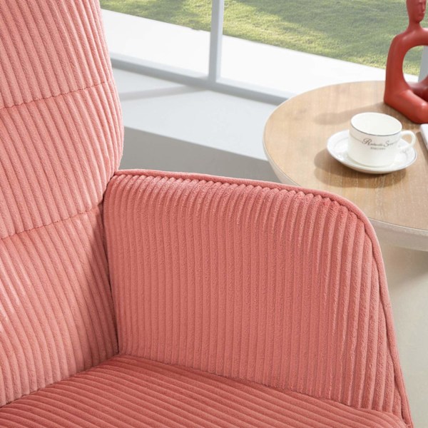 Rootz Rocking Chair - Avslappningsstol - Sjuksköterska - Lastkapacitet 120 kg - 98 cm x 71 cm x 101 cm - rosa polyester