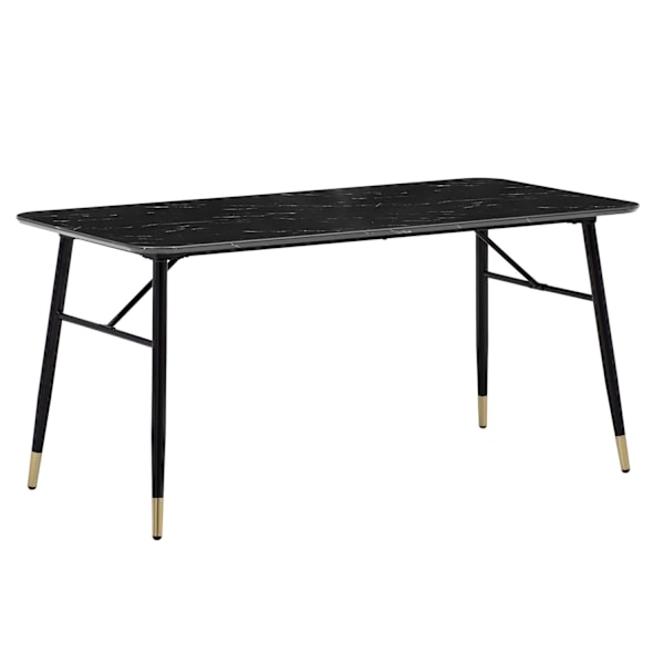 Rootz Moderne spisebord - Rektangulært bord - sort look -bord - Sæder 6 - 140 cm x 80 cm x 76 cm