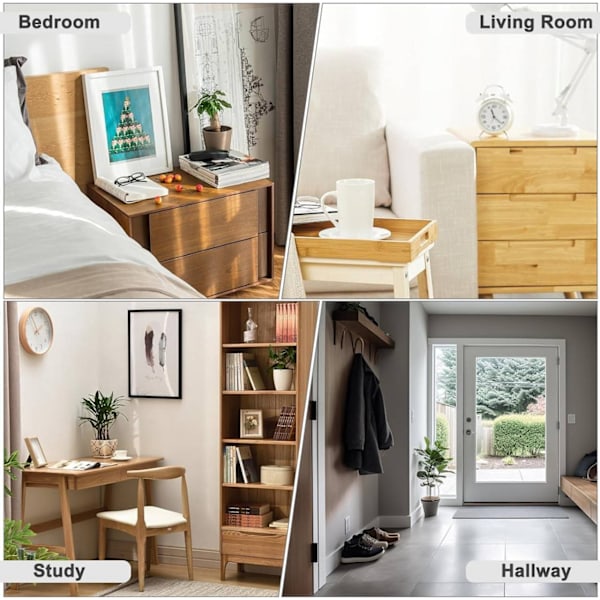 Rootz sengebord med strømskinne - Natbord - Ladestation - Opbevaringsplads - 25 cm x 60 cm x 30 cm
