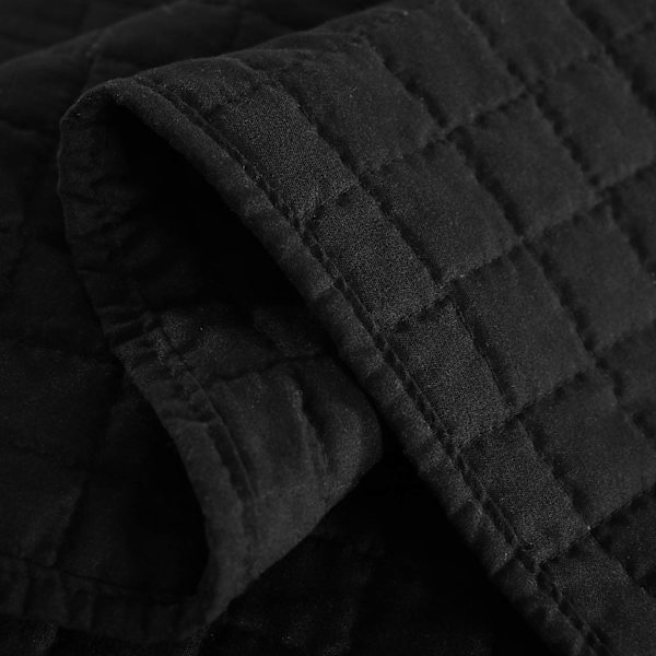 Rootz Premium sängöverdrag - Lyxigt täcke - Snyggt överkast - Elegant filt - Mysigt överdrag - Chic täcke - Svart - 240x260cm