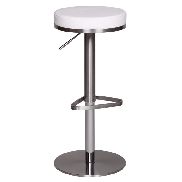 Rootz justerbar barstol - Moderne skammel - Højdejusterbar skammel - Rustfrit stål - Komfortable siddepladser - 57 cm x 36 cm x 82 cm