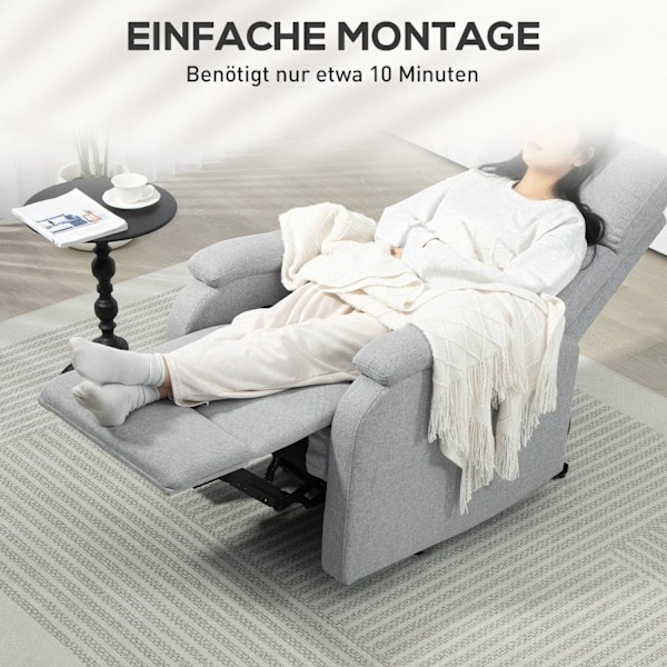 Rootz Recliner Fåtölj - avslappningsstol - Uppbyggd fåtölj - Optimal komfort - 69 cm x 91,5 cm x 103 cm (upprättstående dimensioner)