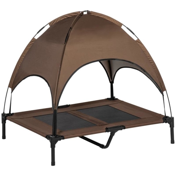 Rootz hundeseng - kæledyrsseng - hævet hundeseng - udendørs hundeseng - åndbar - taftkaffe - 92 x 76 x 90 cm