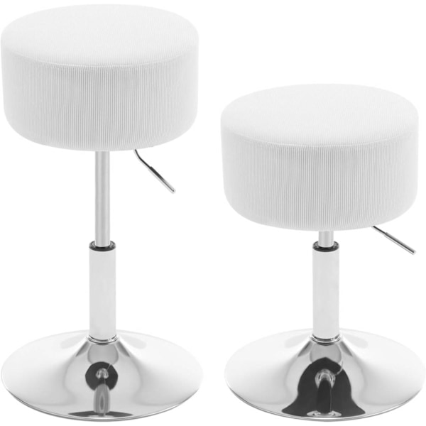 Rootz Justerbar drejelig barstol - Makeup skammel - Roterende salontaburet - Fløjls sæde - 33,5 cm x (52-67) cm x 33,5 cm