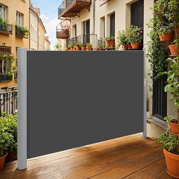 Rootz Side Awnle - Udtrækkelig Sun Shade - Privatlivsskærm - Rust Resistant - 200 cm x 300 cm - Ideel til udendørs & poolside
