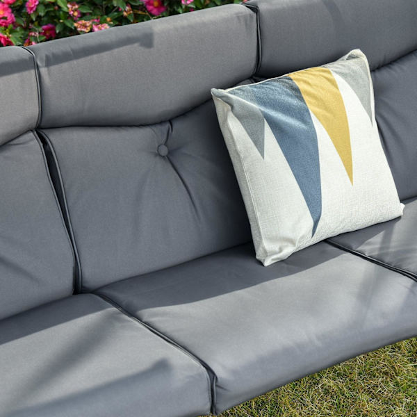 Rootz Garden Swing - Stål/Polyester - 3-sits Gunga - Modern - Grå/Svart - 278 x 125 x 177 cm