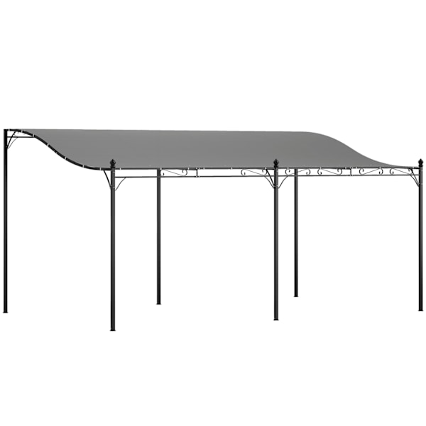 ROOTZ 3X5M PERGOLA - Have baldakin - Udendørs paviljong - Vandtæt tarpaulin - Metalramme - 491 cm x 298 cm x 200/253 cm - Stabilitet og elegance