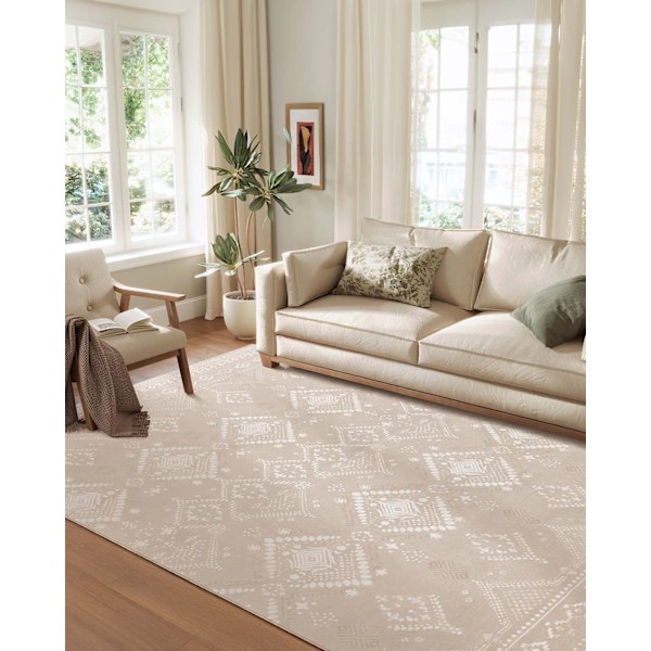 Rootz Boho -tæppe - Fluffy tæppe - Brun Mat - Blød og holdbar - 200 cm x 290 cm