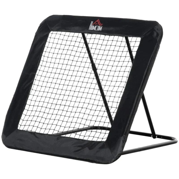 Rootz Football Rebounder Net - Football Rebounder - Training Rebounder Net - Vikbar Kickback - Goal Rebound - Justerbar i 5 steg - Stål - Svart - 128