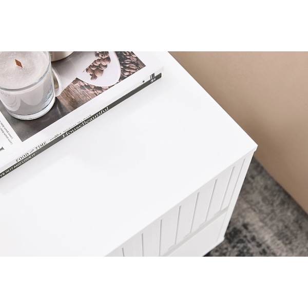 Rootz Bedside Table - Nightbord - End Table - Organized Storage - 40x48x40cm - Industrial Style - Safe & Sturdy MDF
