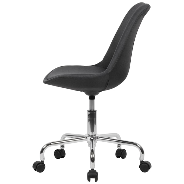 Rootz skrivebord sort stof - Design drejestol med ryglæn Arbejdsstol med en maksimal belastning på 110 kg Skalstol med hjul - Drejestol