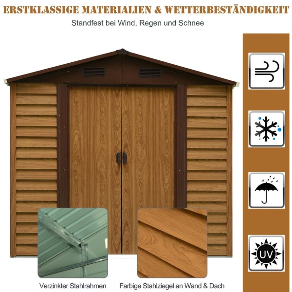 Rootz Tool Shed - Brun - Stål, Polypropylen - 59,84 cm x 92 795 cm x 82,17 cm