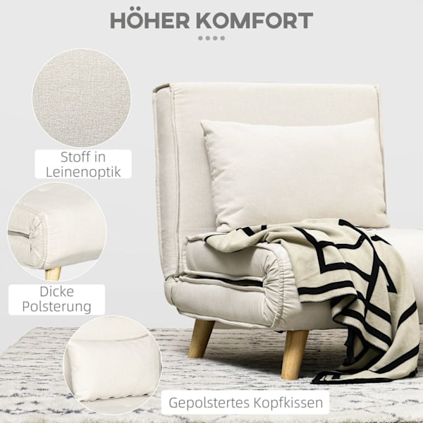 Rootz sovestol - foldestol - Lounge stol - 6 -niveau justerbar ryglæn - komfort & stil - 72W x 190d x 25H cm